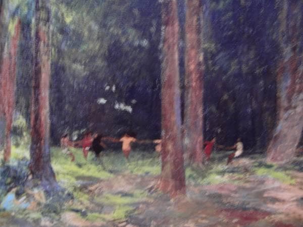 伊藤　清永、稲荷台に舞う、希少画集画、新品額装付