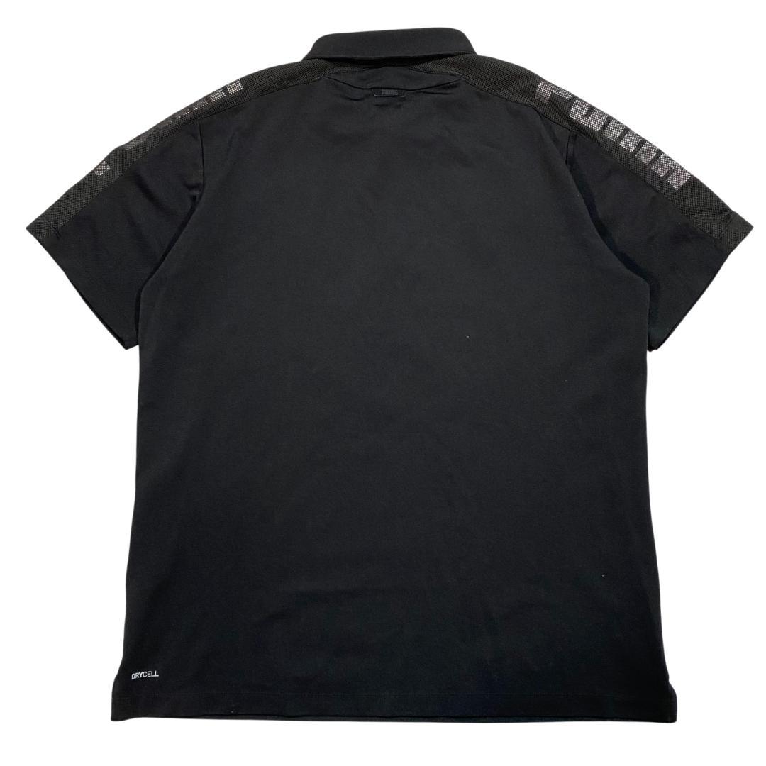 PUMA プーマ 半袖 ポロシャツ XXL ブラック ゴルフ メンズ ロゴ柄