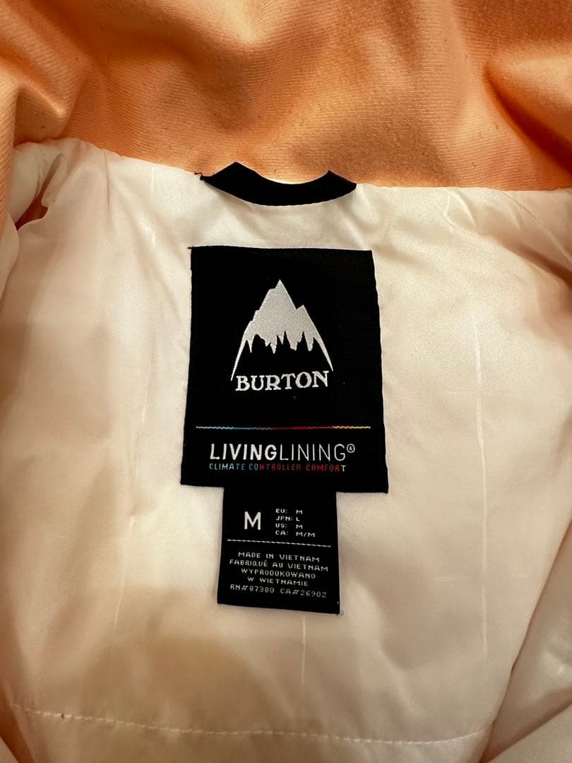 【上下セット】BURTON スノーボード,スキー コーラルピンク　ＬとＭ