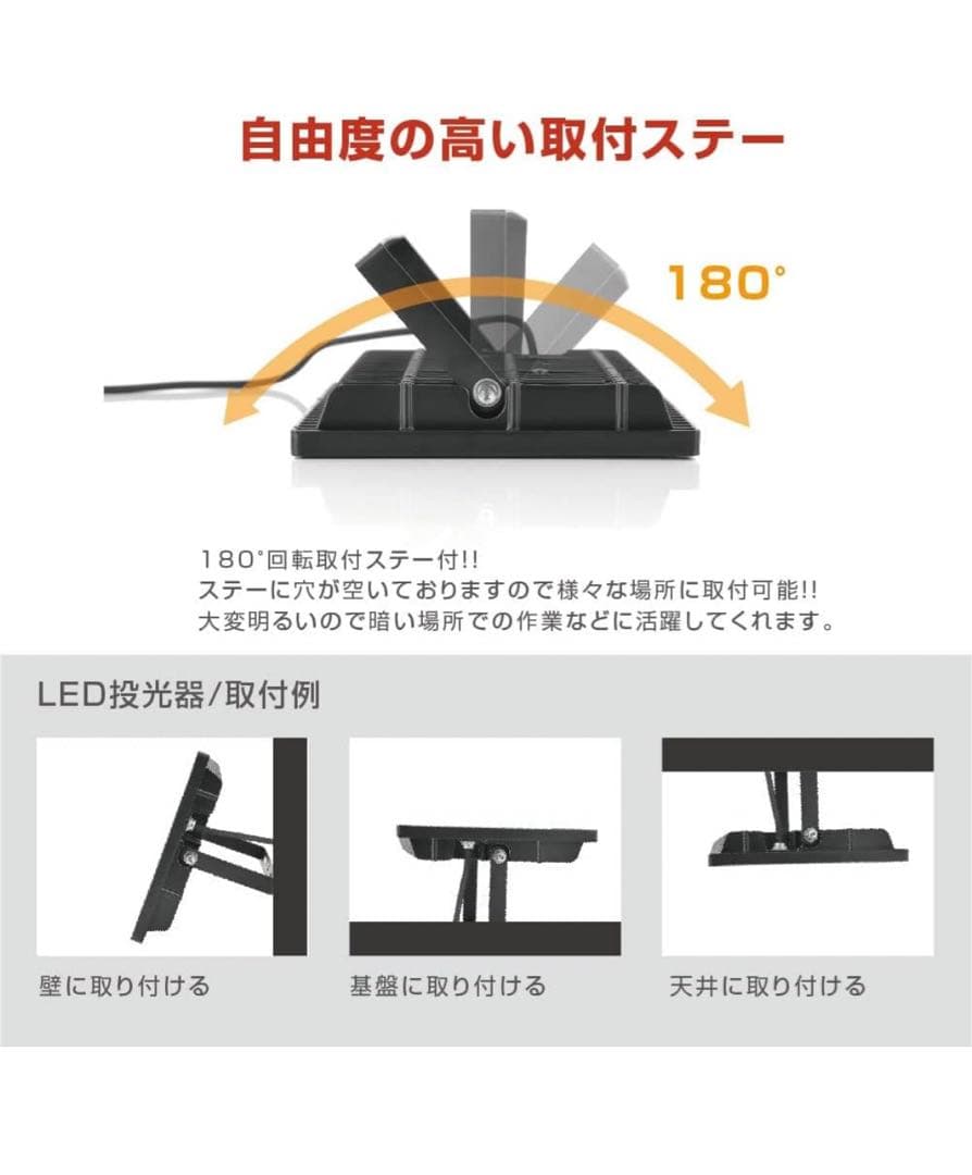 LED投光器 LED照明  屋外照明 看板灯 作業灯 ポータブル投光器