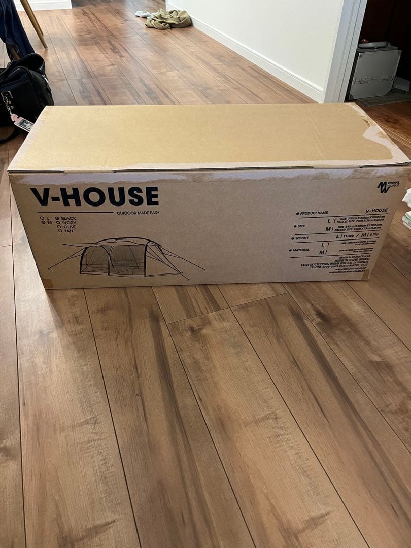 ミニマルワークス V HOUSE M シェルター ブラック　テント