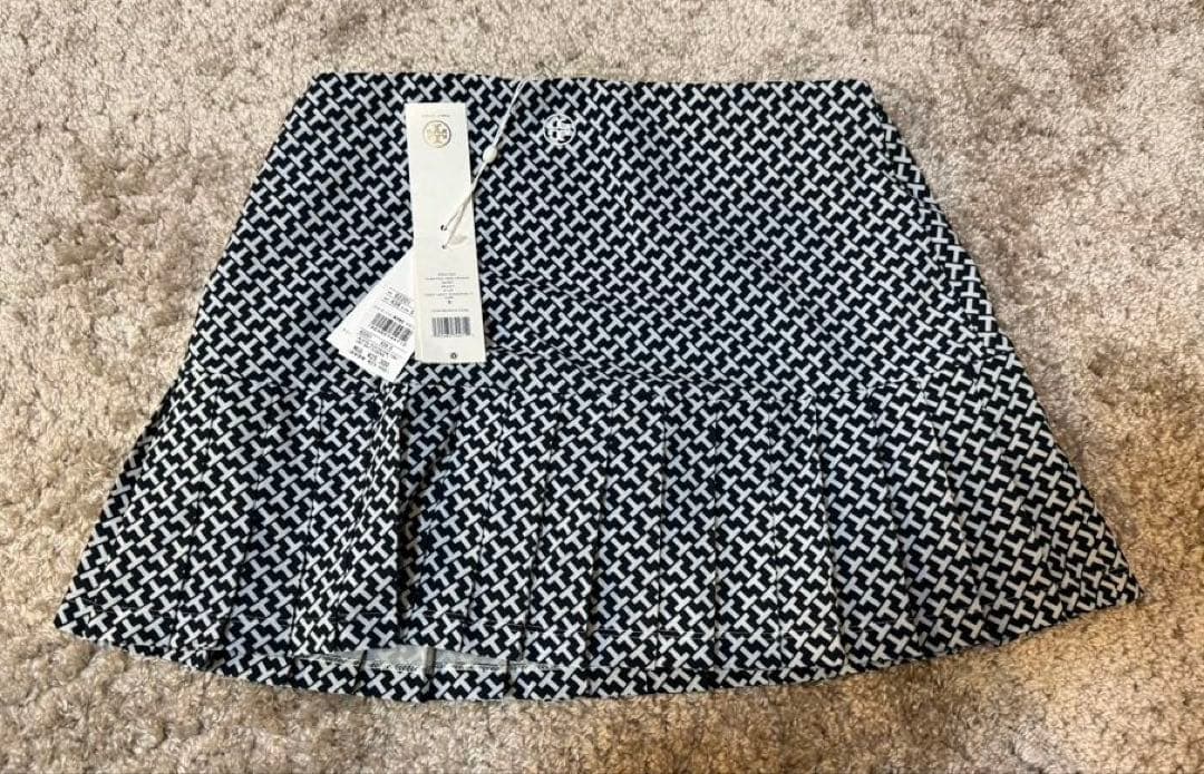 TORY BURCH 【新品未使用タグ付き】 プリントプリーツヘムテニススカート