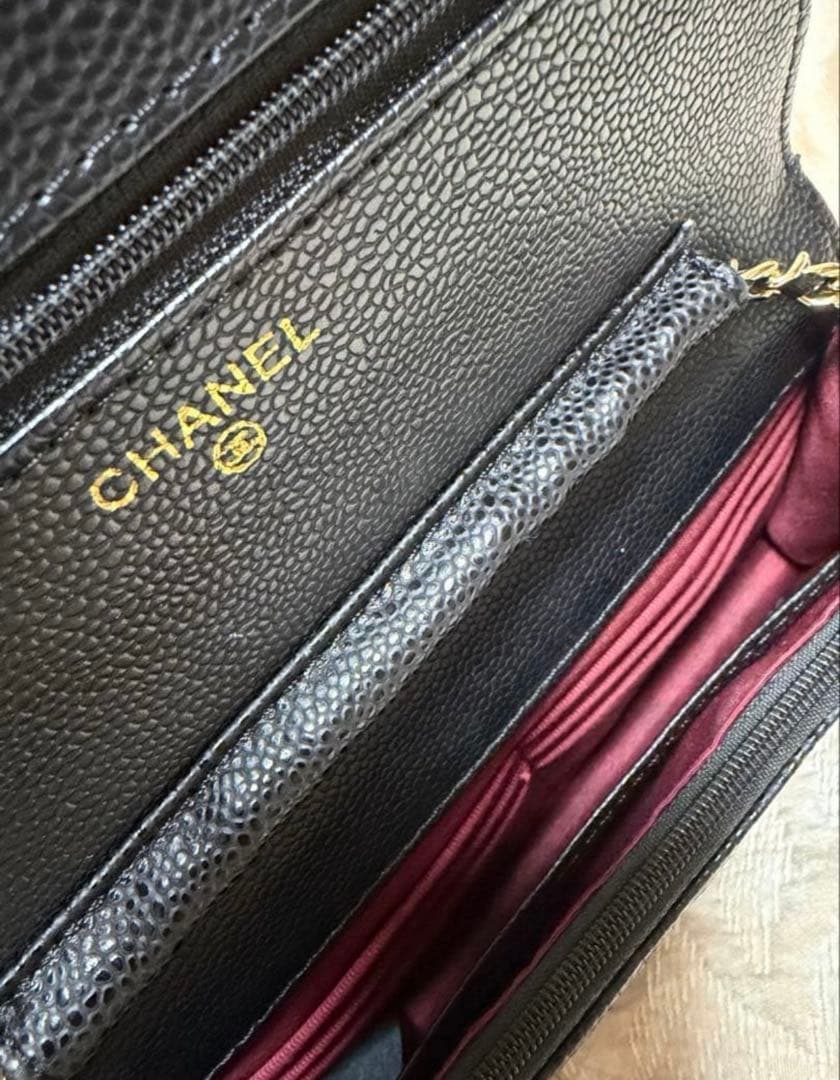 CHANEL ブラック チェーンウォレットノベルティ