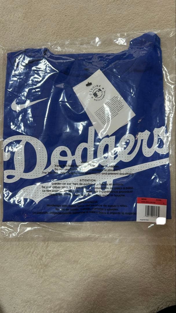 【正規品】大谷翔平 ドジャース 青 Tシャツ 17 L