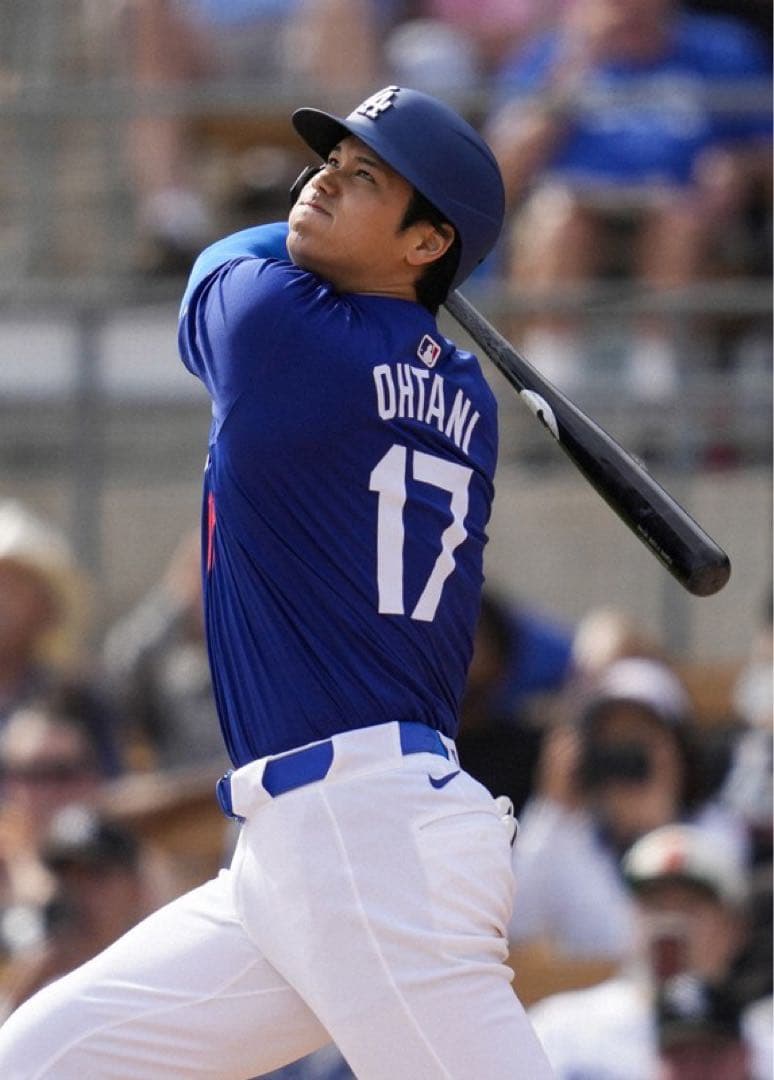 【正規品】大谷翔平 ドジャース 青 Tシャツ 17 L
