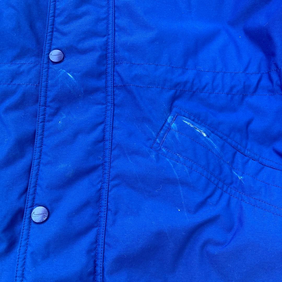 90s NIKE ベンチコート　デカロゴ　ナイロンジャケット　ボア　銀タグ　古着