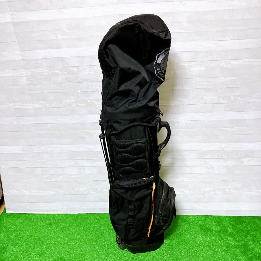 EDWIN GOLF キャディバッグ スタンド式 ブラック 9型 7分割 ゴルフ