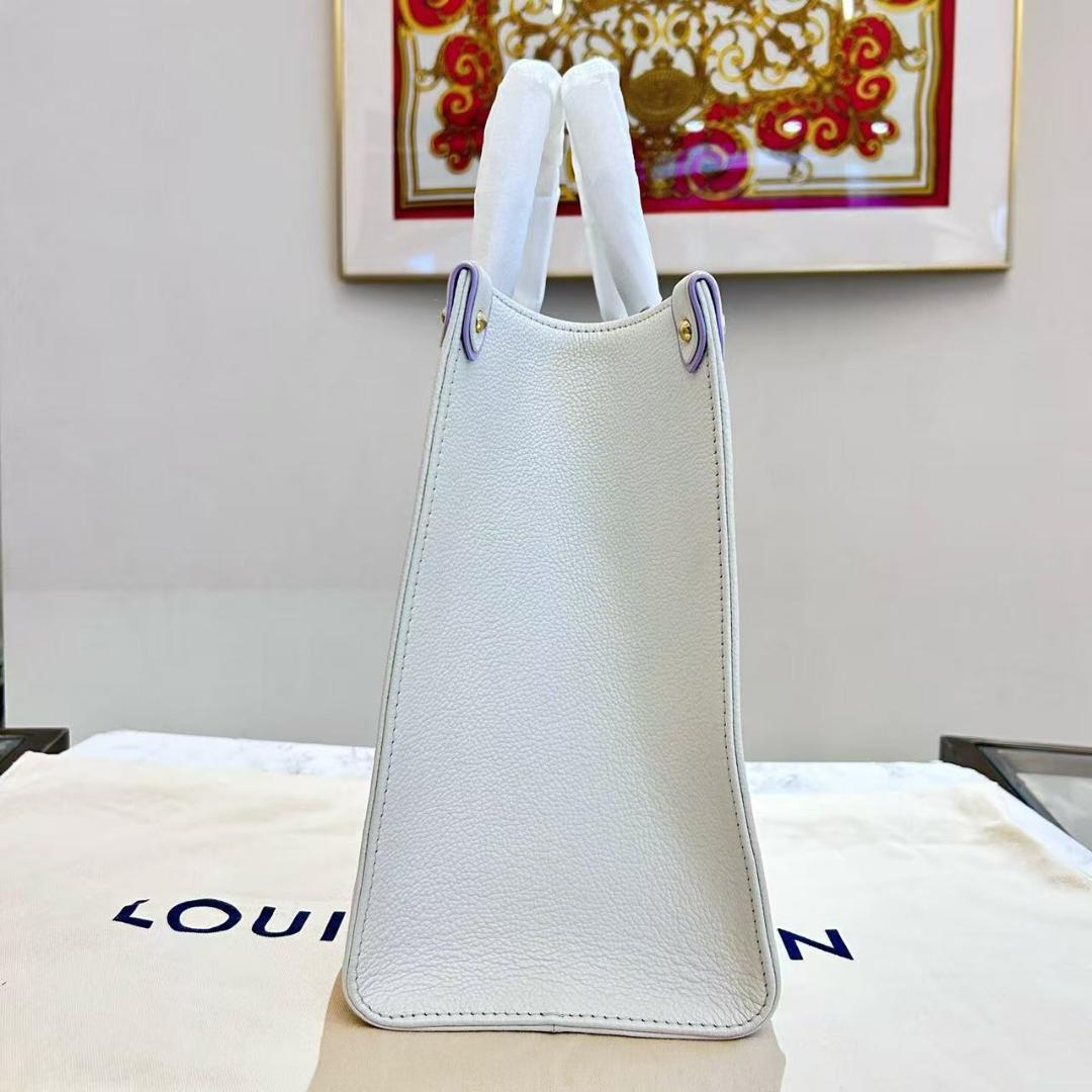 LOUIS VUITTON トートバッグ ホワイト ラベンダー