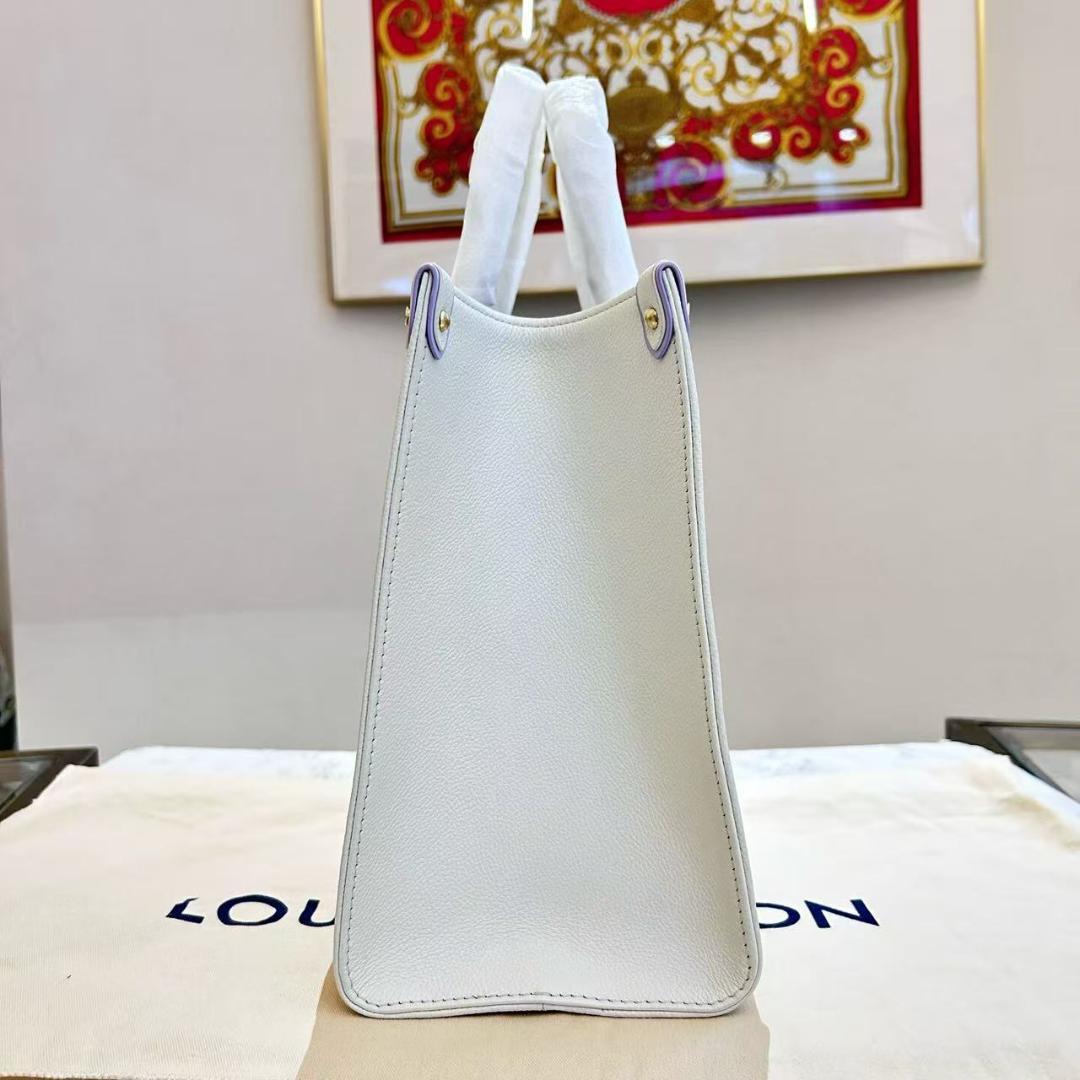 LOUIS VUITTON トートバッグ ホワイト ラベンダー