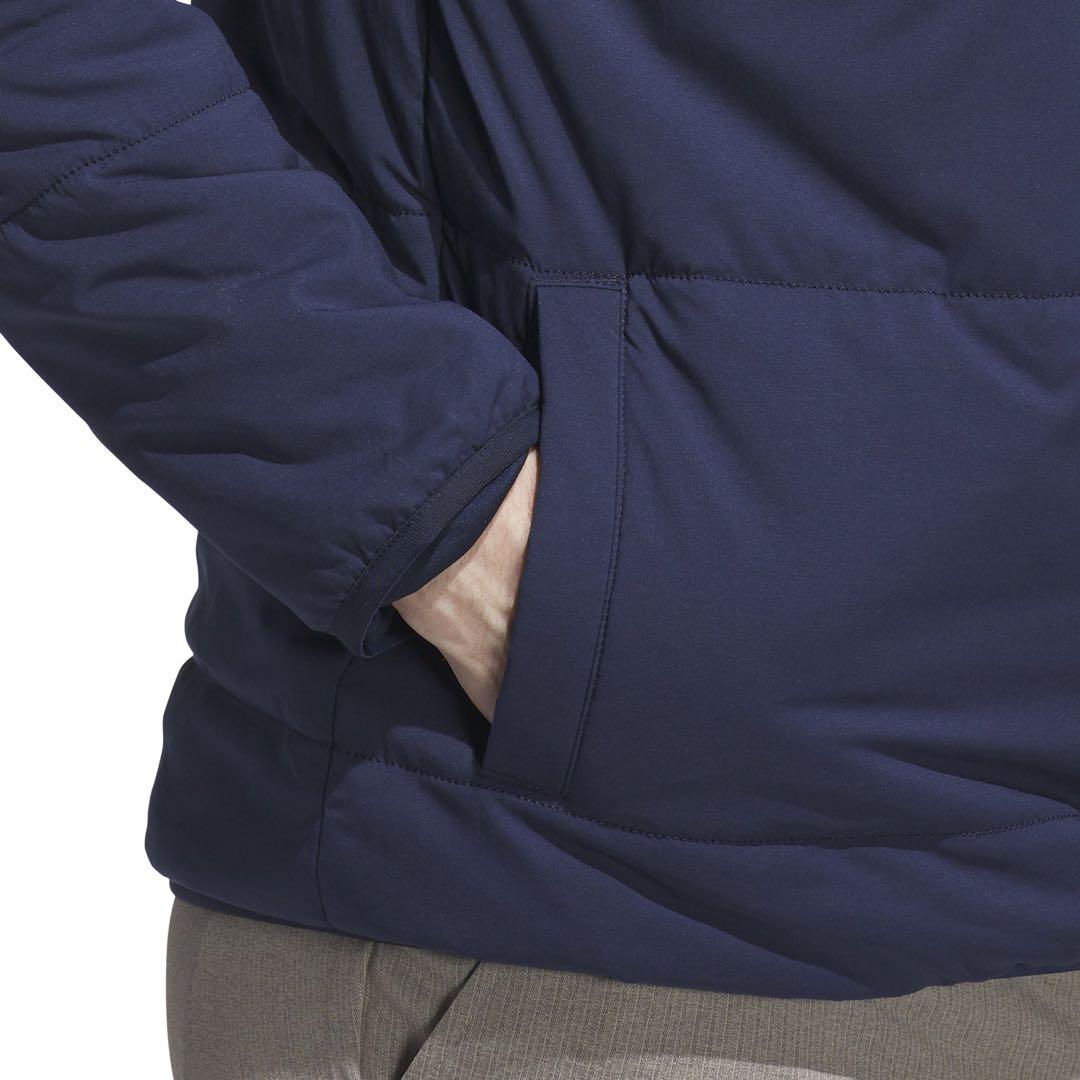 アディダス ゴルフ 2XL 中綿 ジャケット アウター ジャンパー 紺