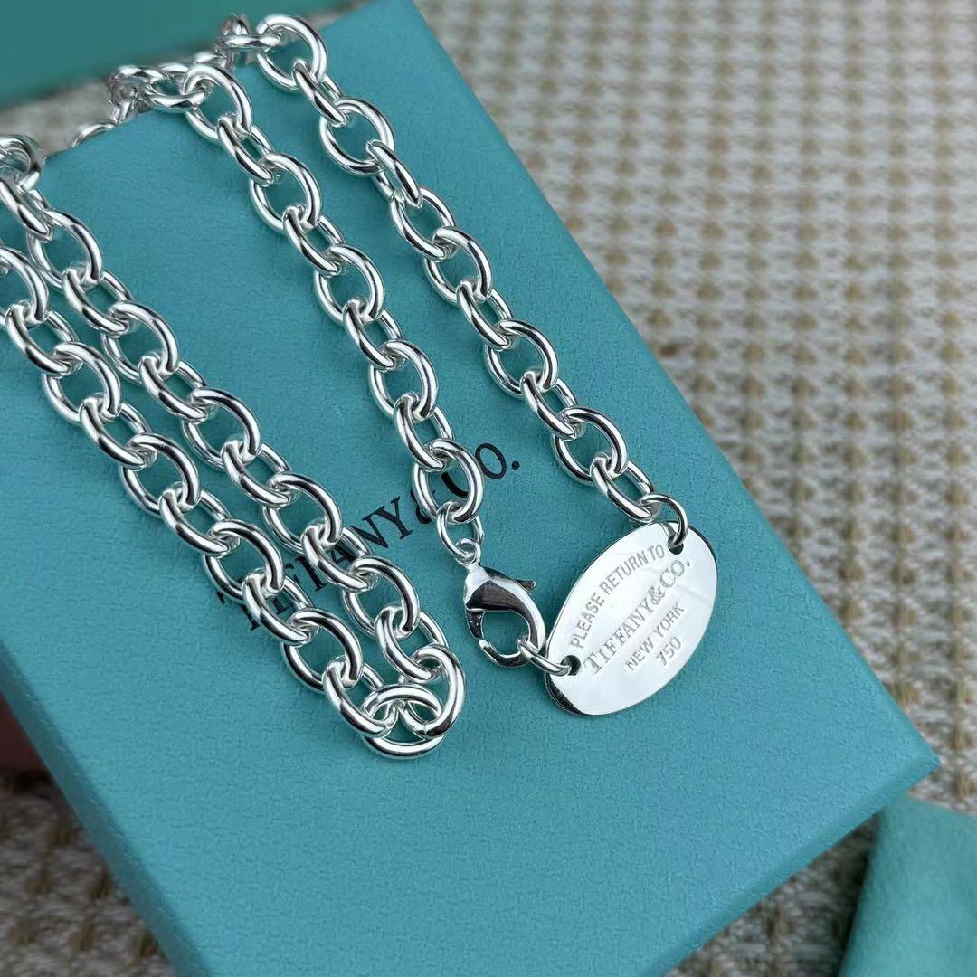 Tiffany ノベルティ ネックレス チョーカー オーバル タグ