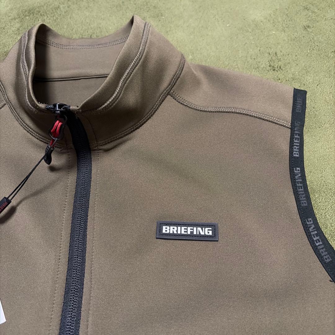 BRIEFING 新品未使用　オリーブ　ベスト　3Dロゴ　M