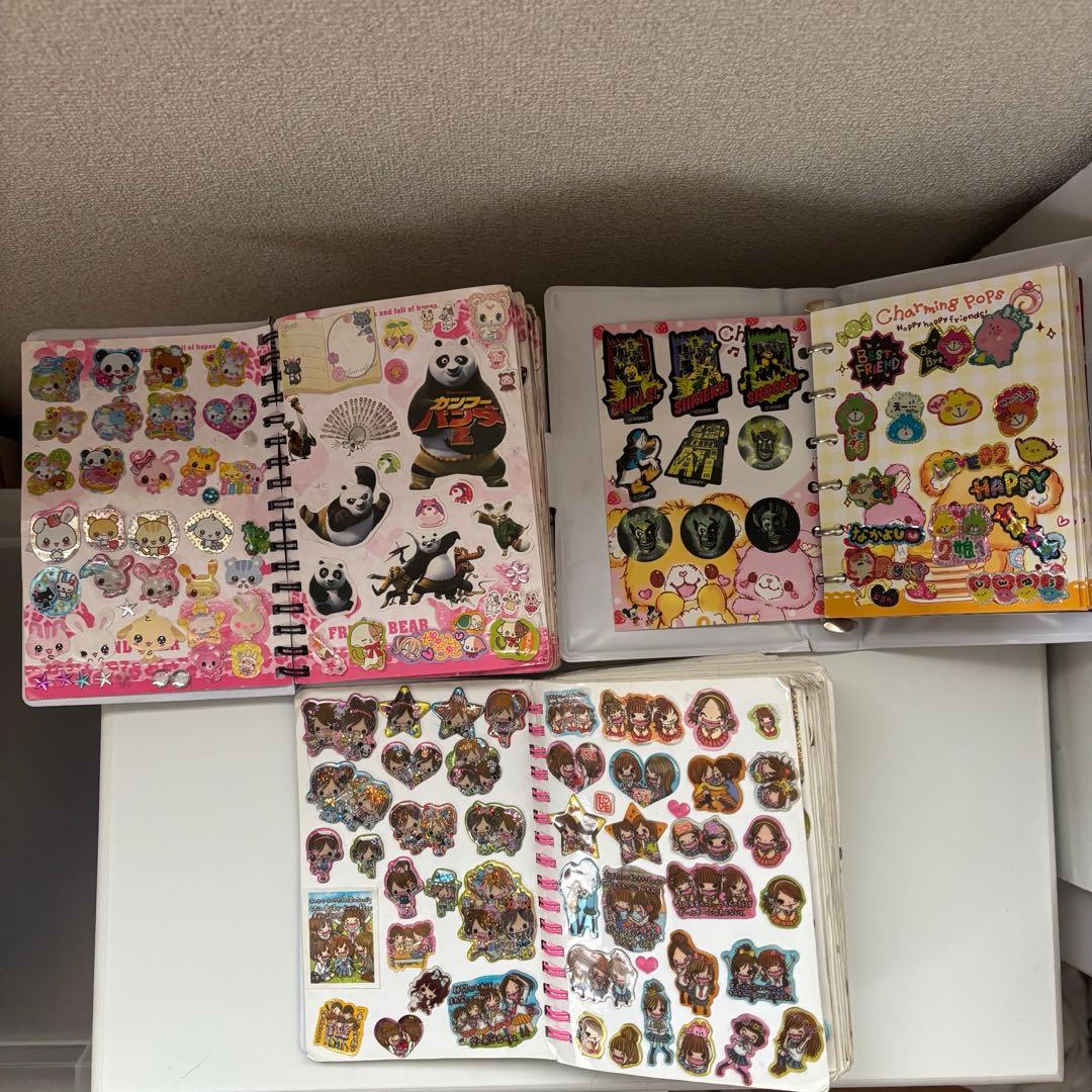 当時物　シール帳 3冊　まとめ売り　完成品 平成 当時品　平成女児　鍵付き