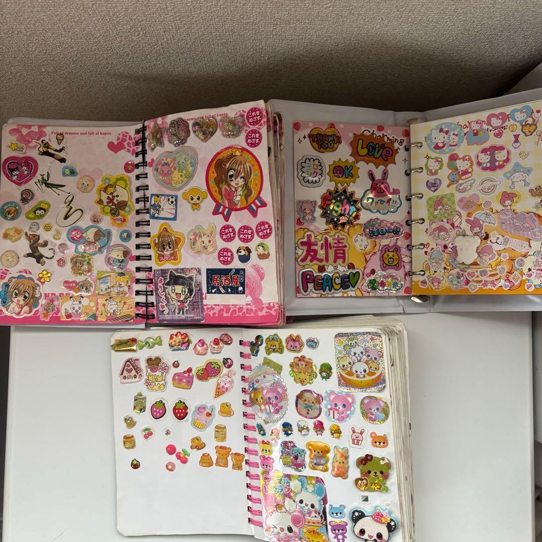 当時物　シール帳 3冊　まとめ売り　完成品 平成 当時品　平成女児　鍵付き