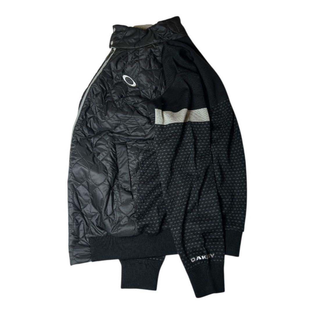 OAKLEY 433798JP 中綿切替 ニットジャケット XL キルティング