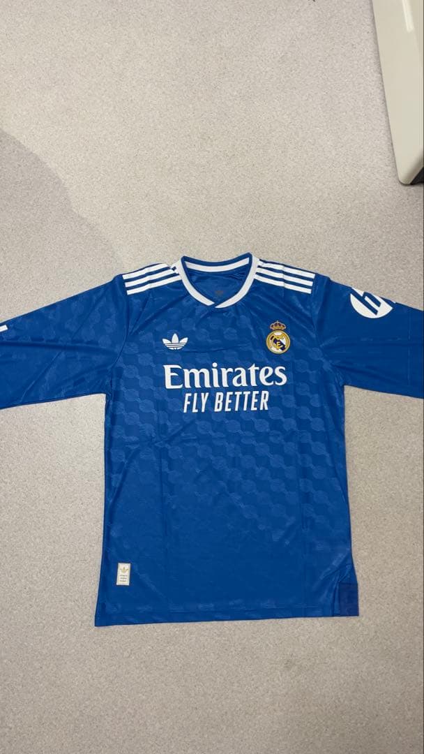 Real Madrid 青 長袖 ジャージ