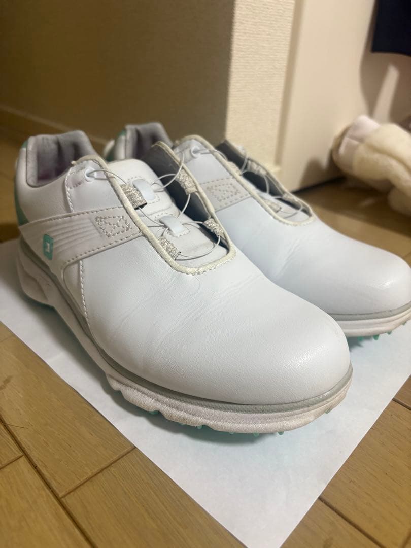 FJ ゴルフシューズ ホワイト シューズバッグ付き