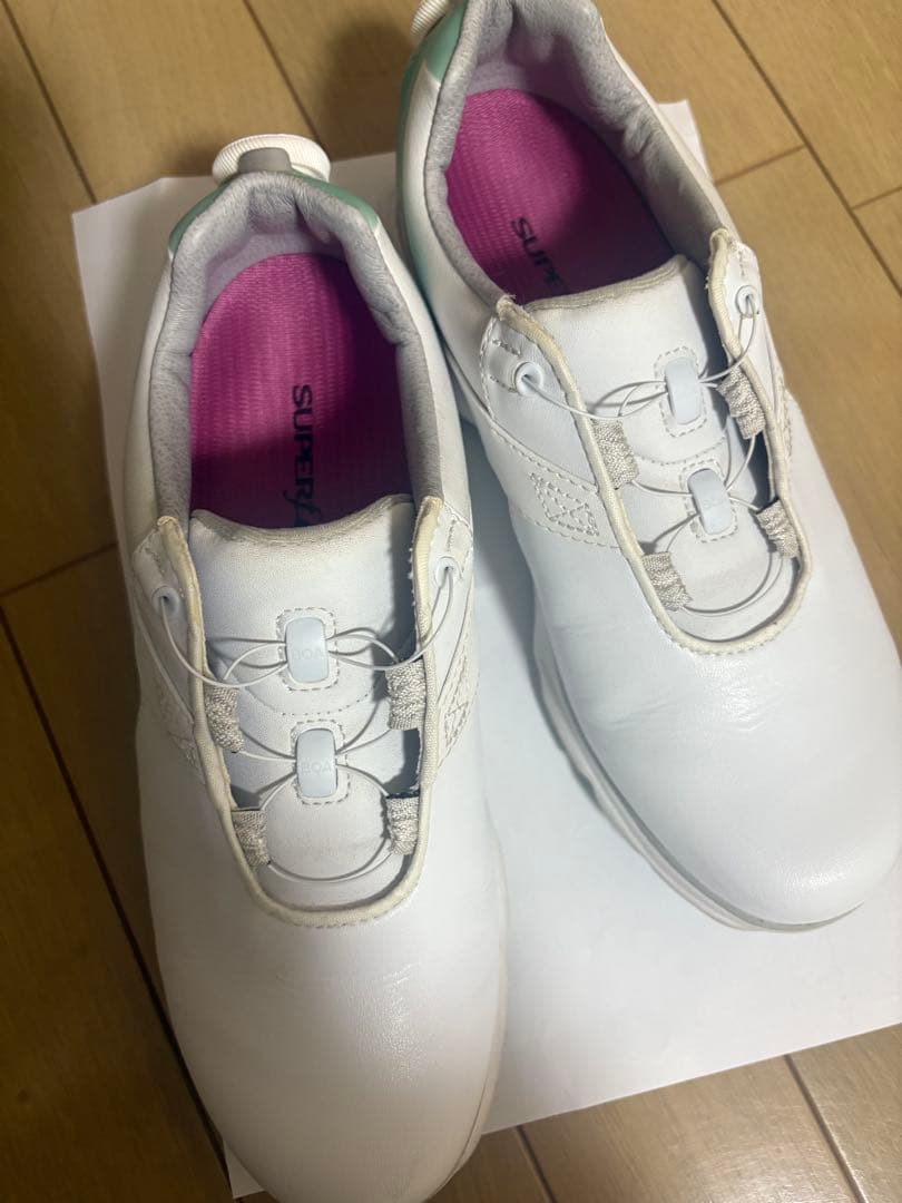 FJ ゴルフシューズ ホワイト シューズバッグ付き