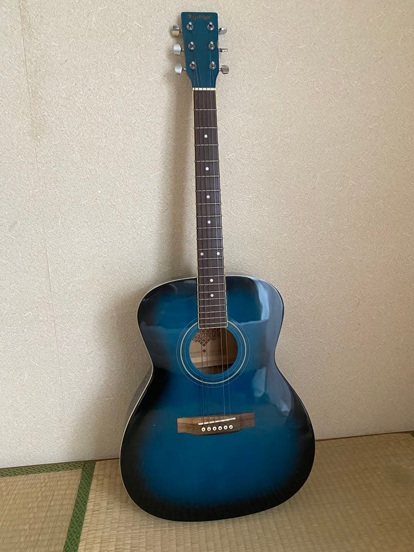 【中古】Kgarage アコースティックギター　ブルー
