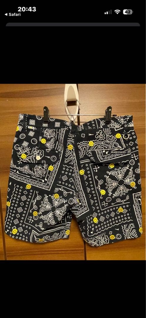 パーリーゲイツ　ペイズリー×ニコちゃん柄　ショートパンツ
