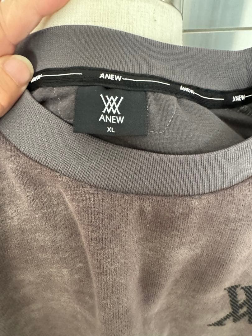 ANEW GOLF グレー クルーネックトレーナーXL
