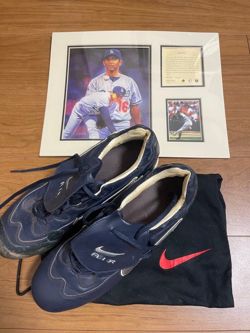 野茂英雄 実使用 スパイク MLBフォトアート HIDEO NOMO