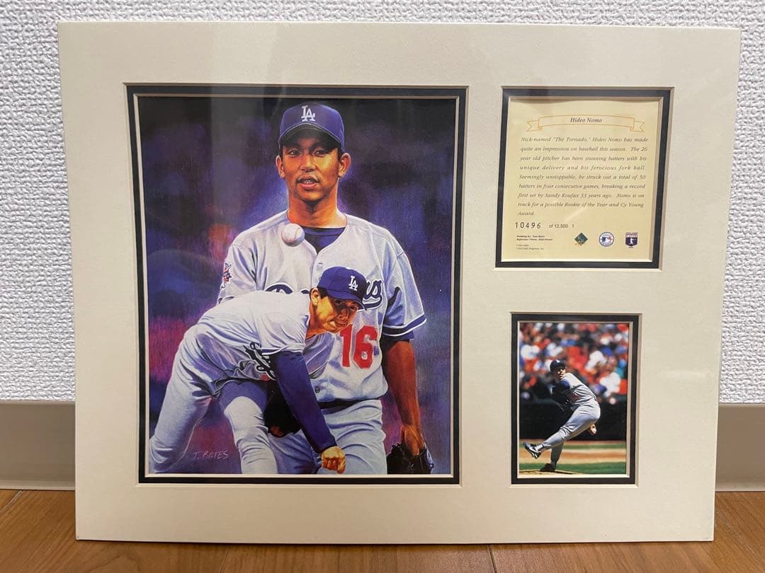 野茂英雄 実使用 スパイク MLBフォトアート HIDEO NOMO