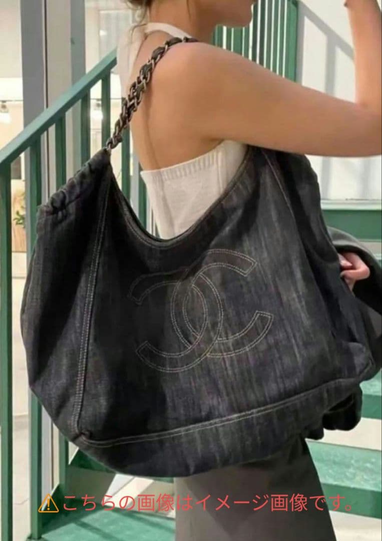 CHANEL　ノベルティ　デニム　ショルダーバッグ