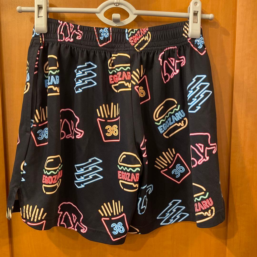 エゴザル　ネオンカラーのハンバーガーポテト柄　セットアップ　Sサイズ