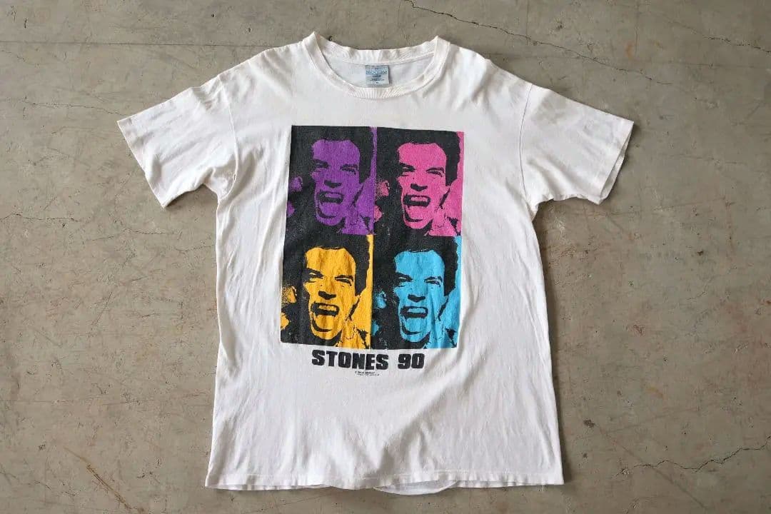 90'S ヴィンテージ ローリングストーンズ ツアーTシャツ 白 XLヨーロッパ