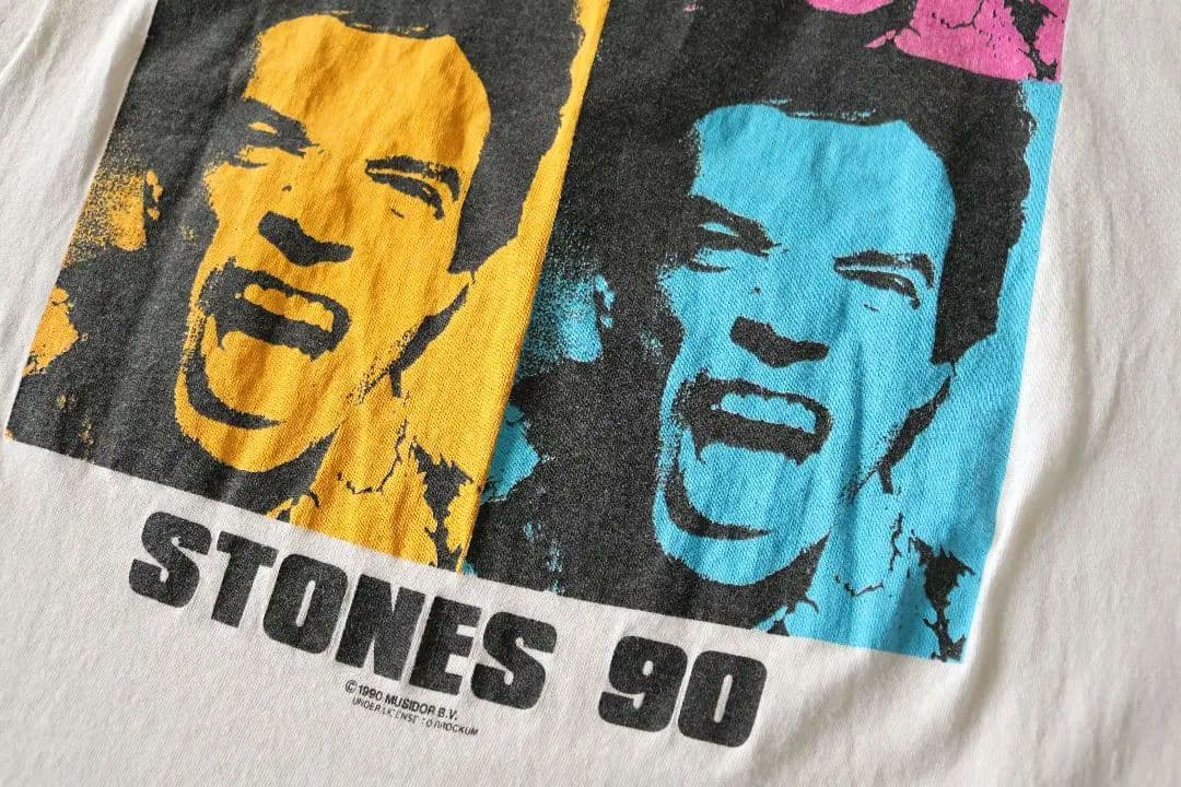 90'S ヴィンテージ ローリングストーンズ ツアーTシャツ 白 XLヨーロッパ