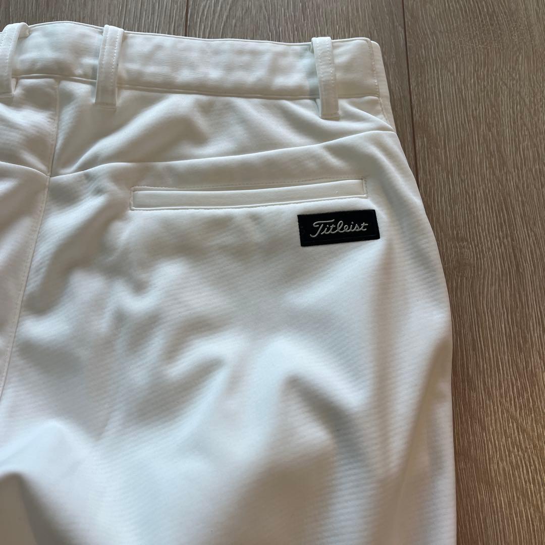 値下げ　Titleist ホワイト 裏フリース　ゴルフ　パンツ L メンズ