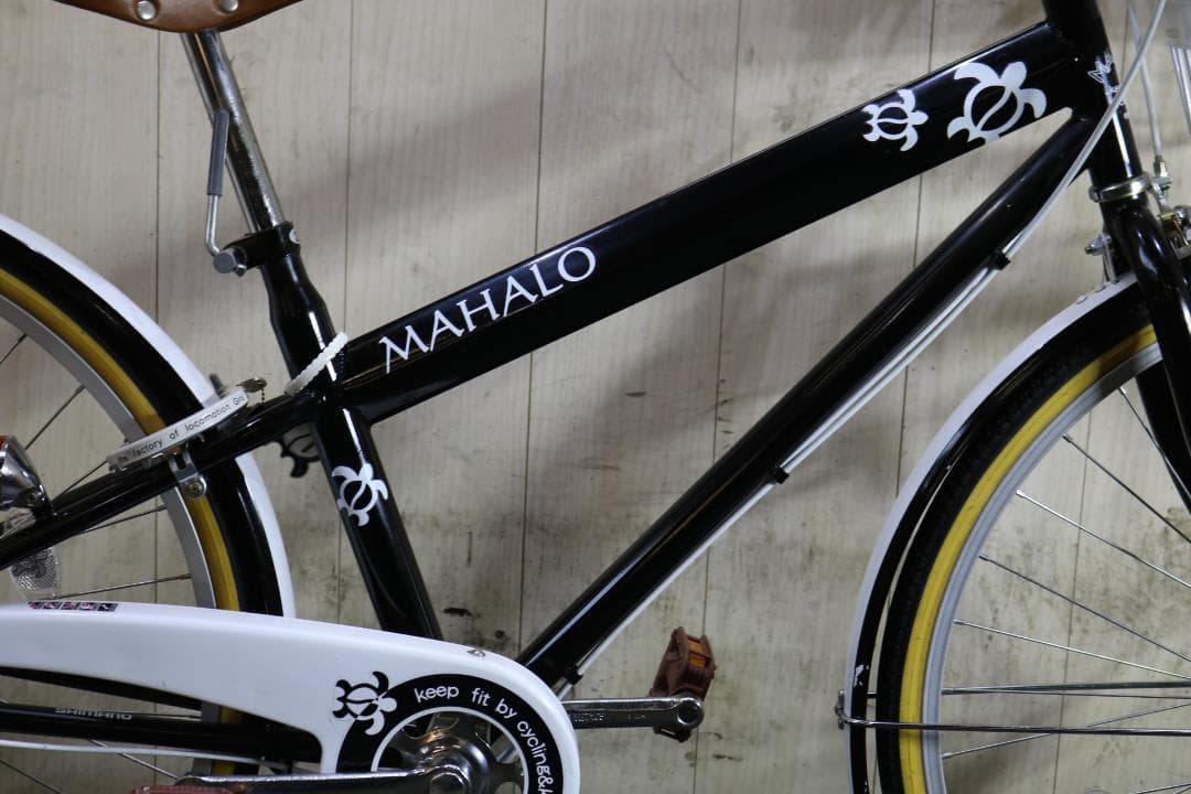 MAHALOマハロ 26インチ シマノ6速 LED仕様 子供用シティークロス