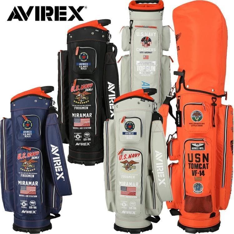 新品 AVIREX アヴィレックスゴルフ キャディバッグ モスグリーン