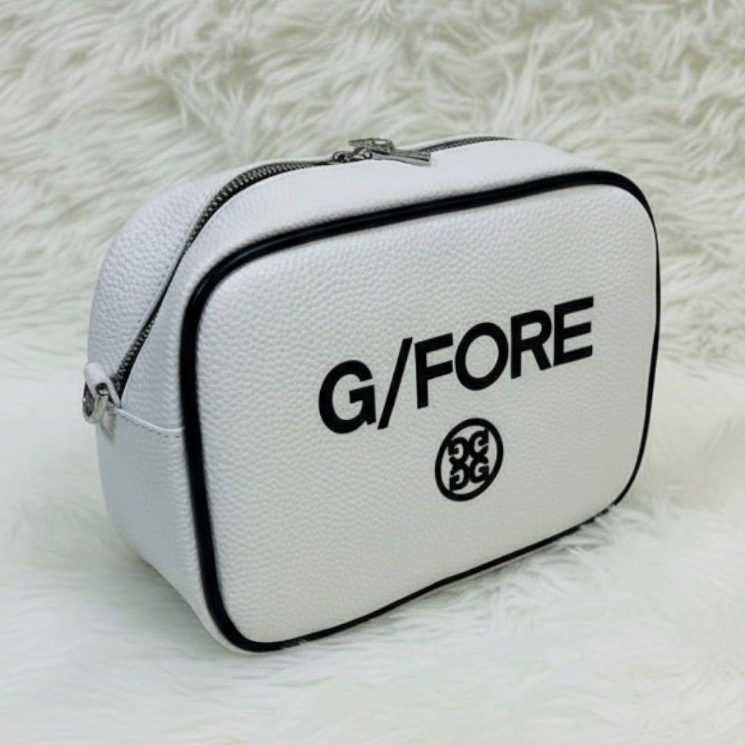 G/FORE ジーフォア 牛革シボ型押し ショルダーバッグ 白