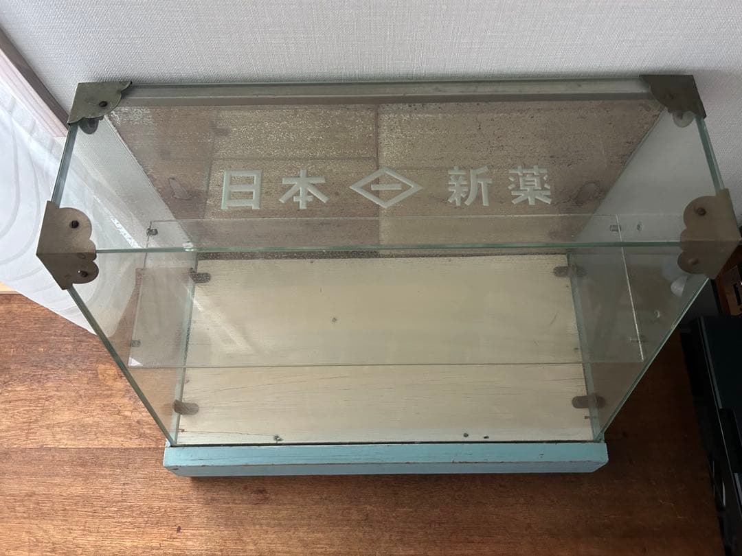 アンティーク　台形ガラスショーケース