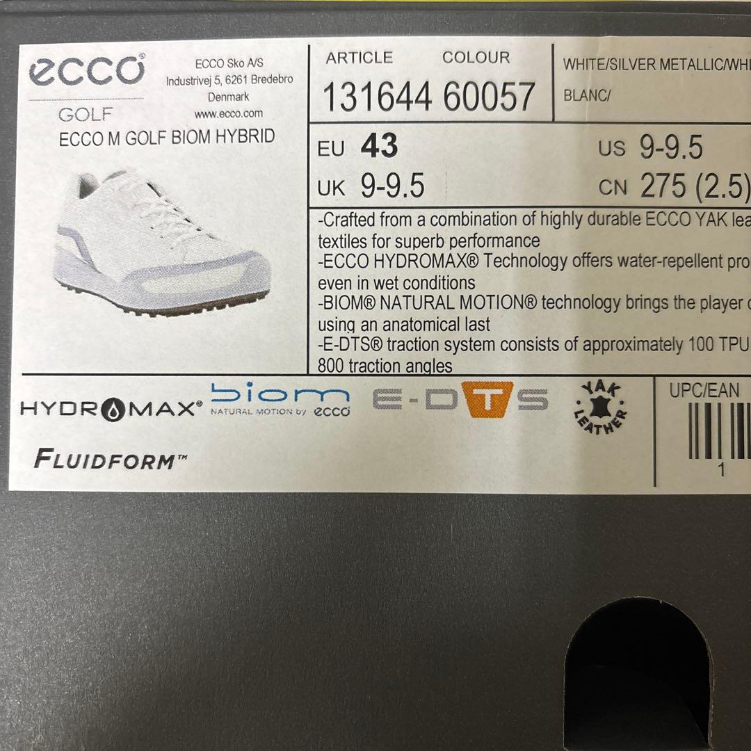 ecco 新品　ゴルフシューズ43