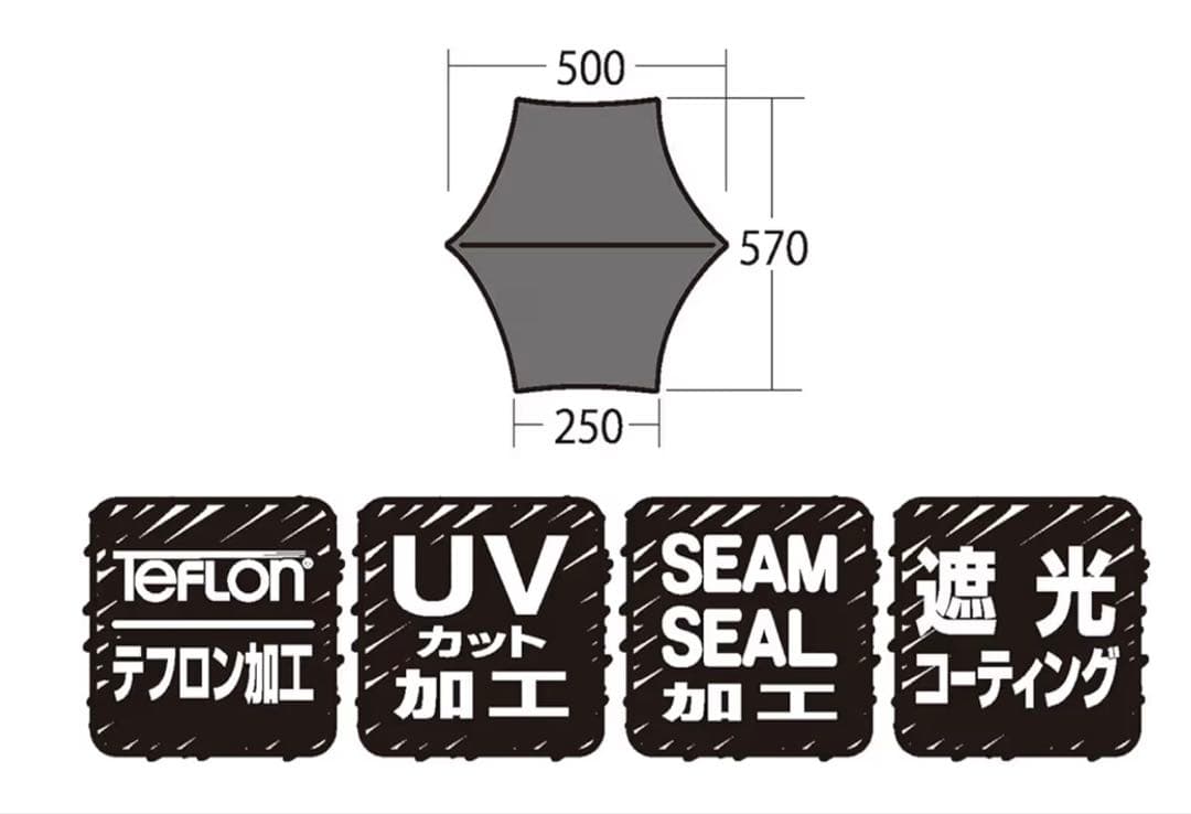 【新品】カナディアンイースト✕オガワ　ヘキサタープ　ブラックレーベル