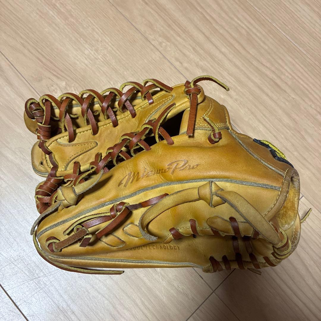 ミズノプロ　硬式　イエロー　左利き　左投げ　型◎ 即戦力
