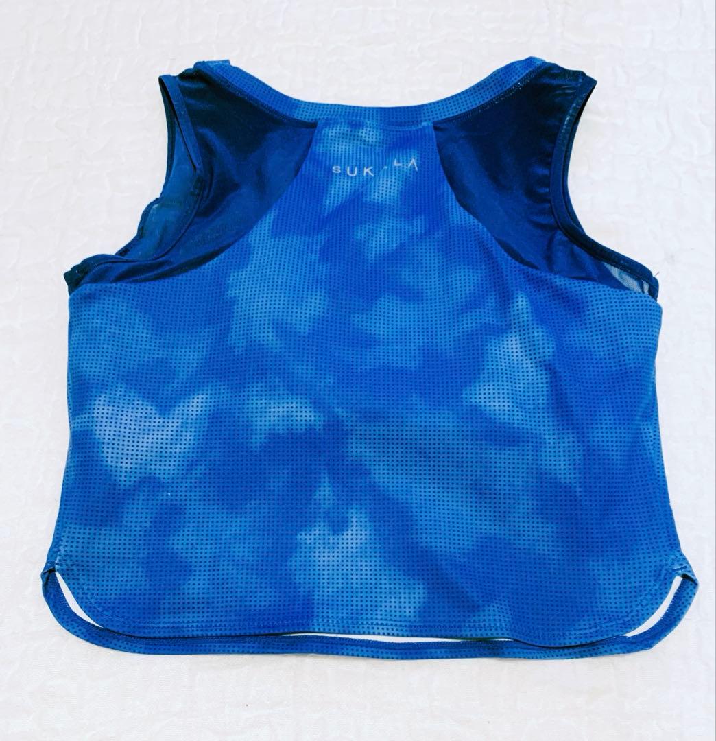 ⭐︎SUKALA ドットプリントトップスMレギンスSスモークブルーセット