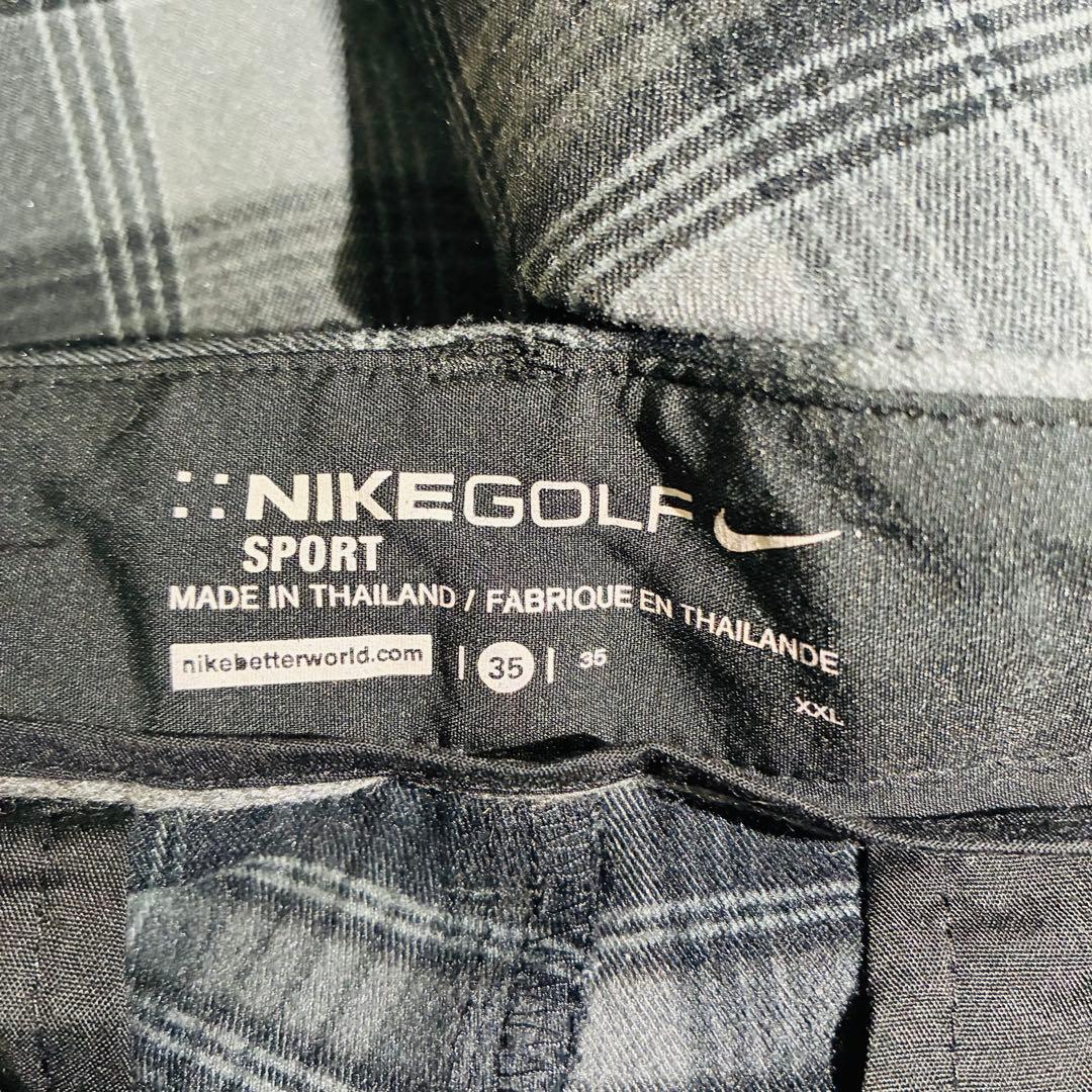 未使用級　NIKE GOLF ナイキゴルフ　チェック　オレンジ　大きいサイズ