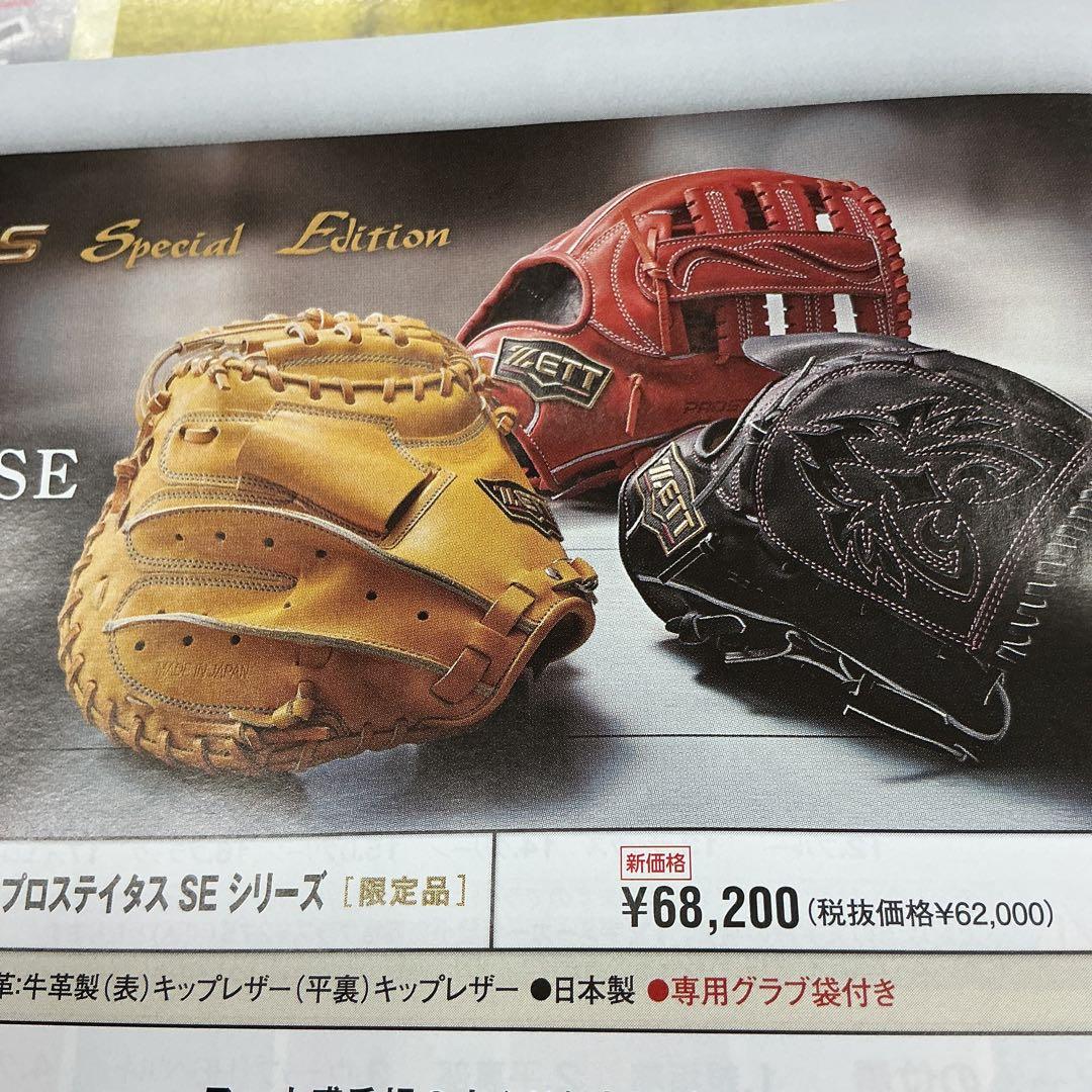 ゼットプロステイタスSE硬式野球グローブ　外野手用