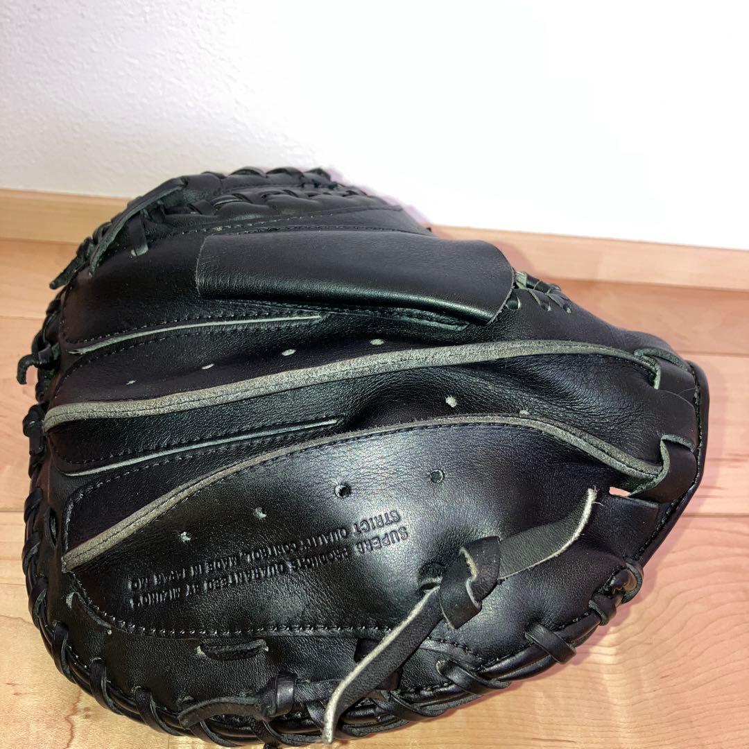 【極美品】ミズノ ビューリーグ 軟式 キャッチャーミット Mマーク 赤ビュー 黒