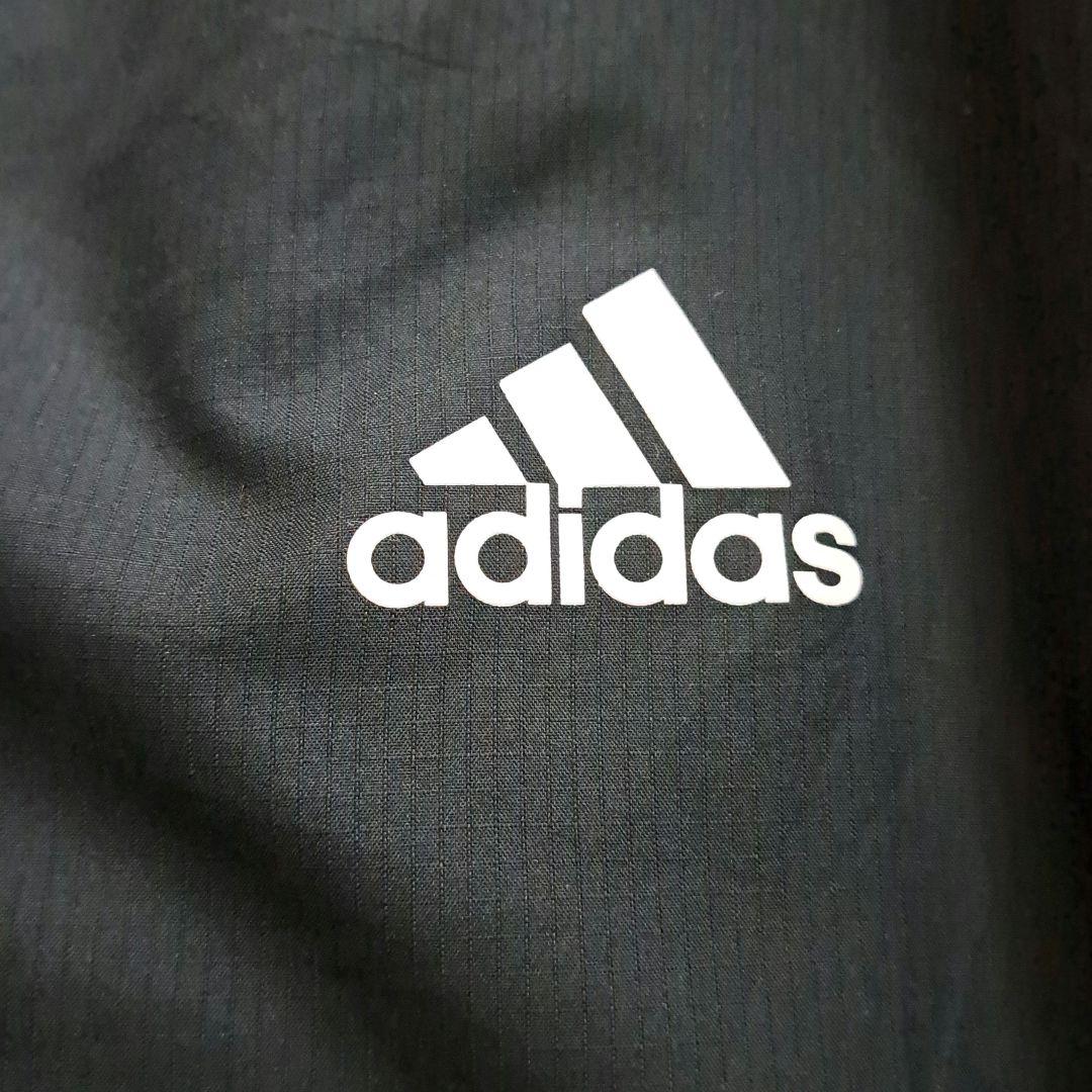 【adidas】OHルーヴェン 中綿 ハーフベンチコート フード付き 黒