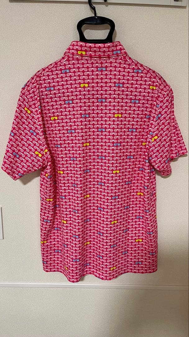 【美品】アンパスィ　半袖　ポロシャツ　サングラス　総柄