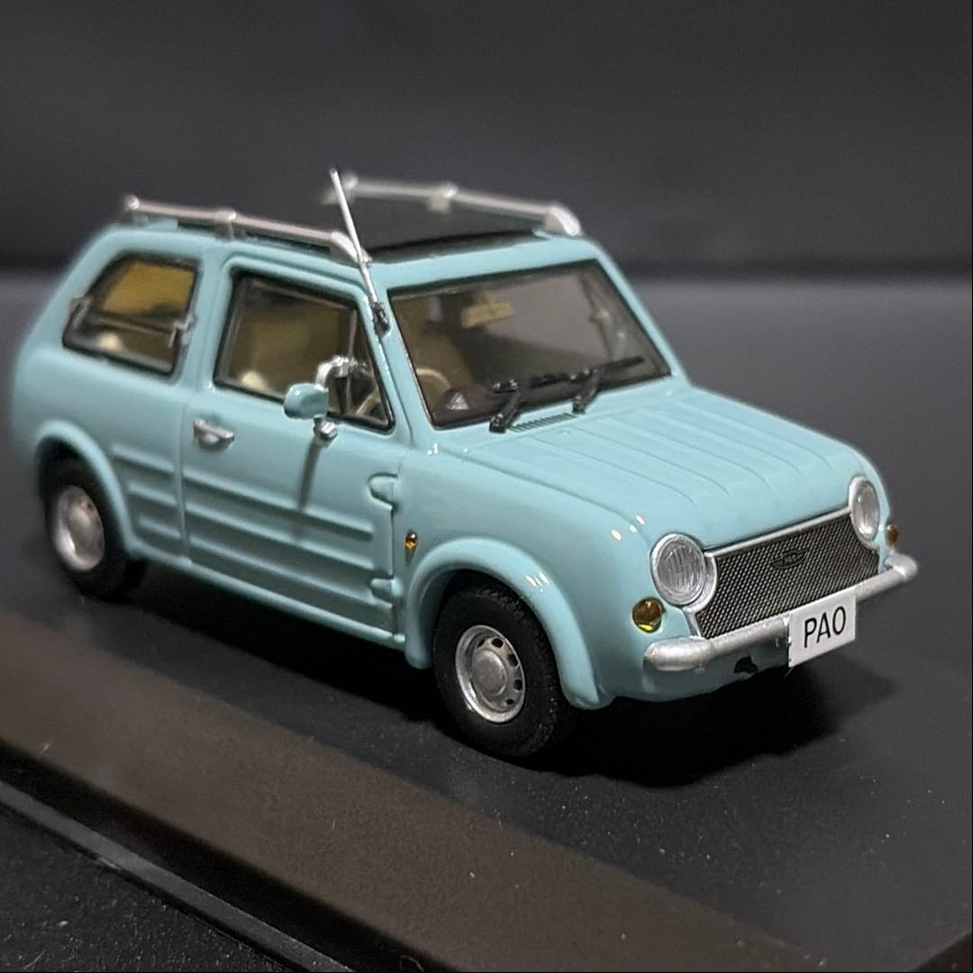【日産 パオ】1/43アクアグレー 限定 Kyosho Nissan