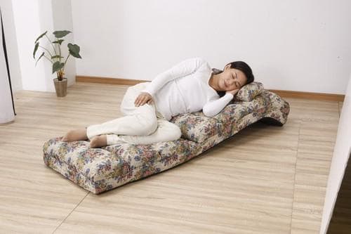 □NEWふかふかリラックスチェアDX 肘なし ゴブラン花柄　座椅子