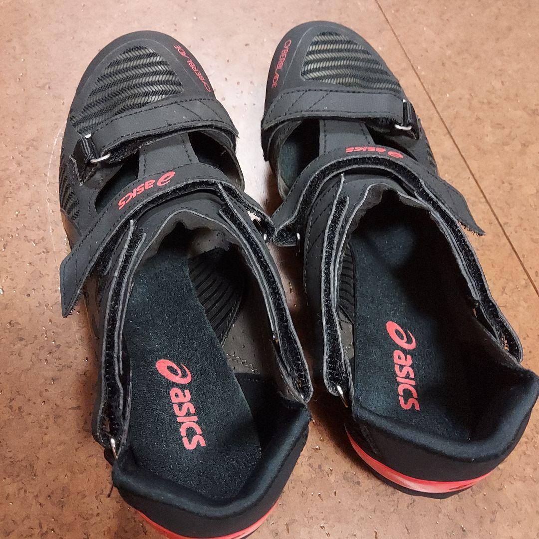 asics CYBERBLADE スパイクシューズ 黒/赤25.0cm