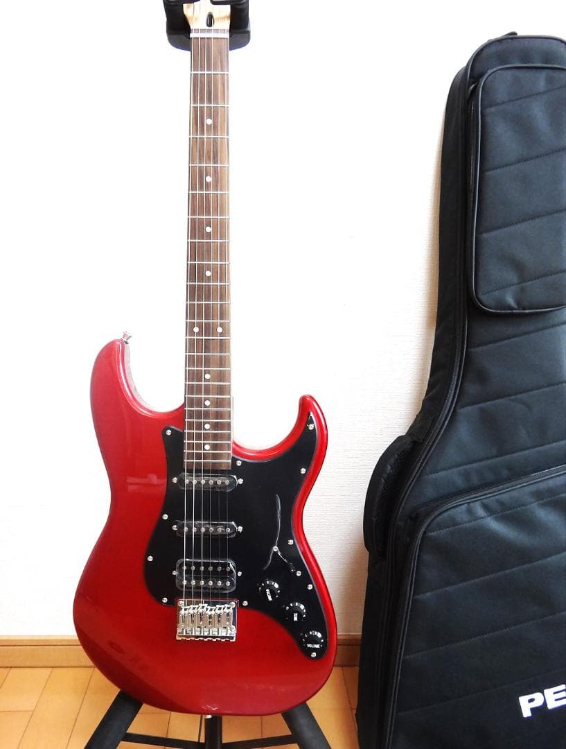 送料無料 PEOZ / TR3【スマートギター】ストラトタイプ　RED