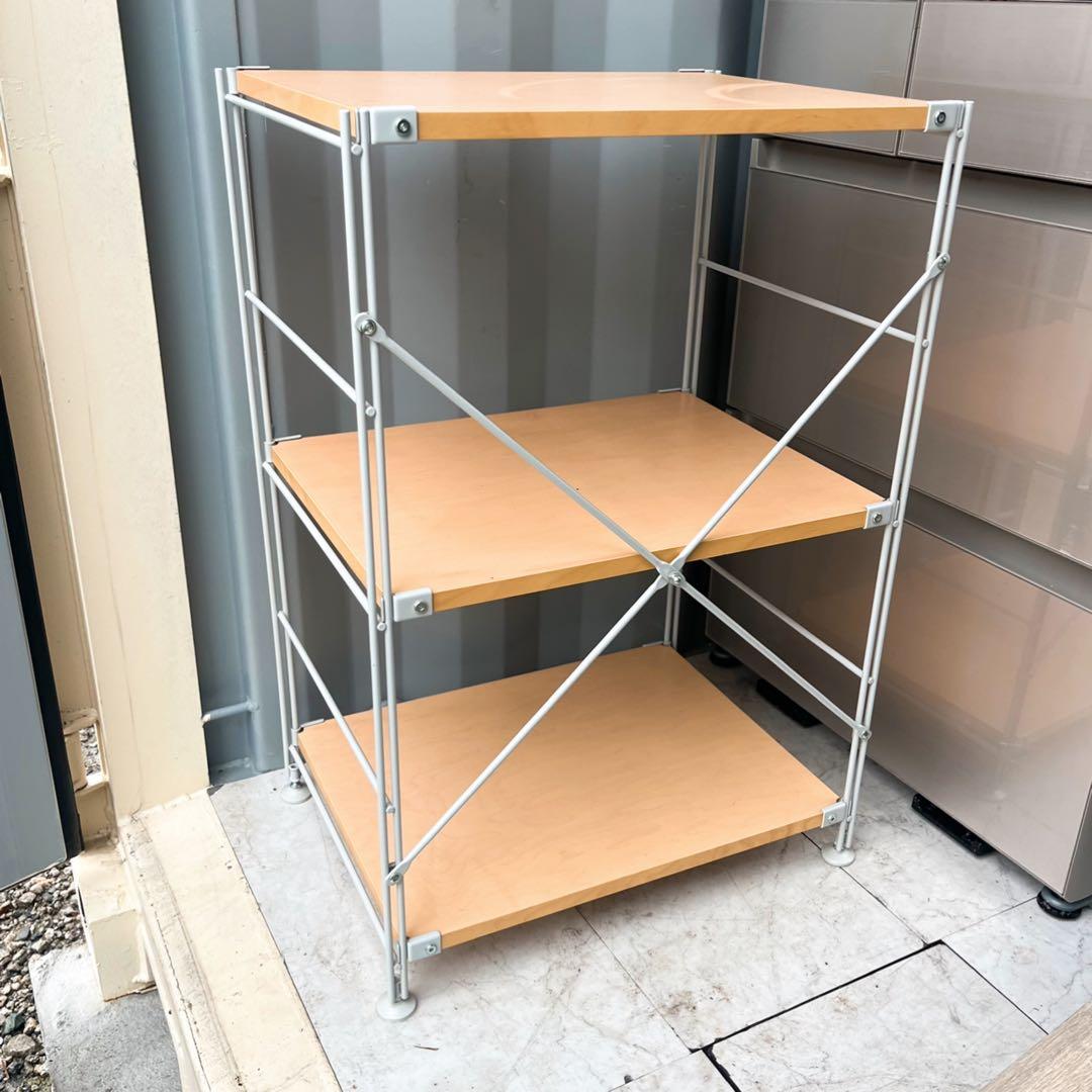 取付無料！無印良品 スチールユニットシェルフ オーク材棚付きオープンラック✨